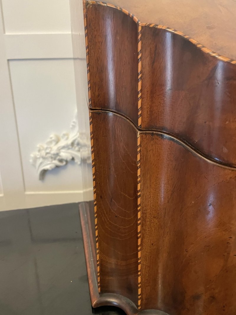 Antique George III Quality Mahogany Inlaid Post Box - Image 8